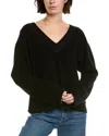 Bella Dahl Reversed French Terry Sweatshirt In Black