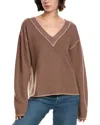 Bella Dahl Reversed French Terry Sweatshirt In Brown