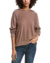 Bella Dahl Reversed Raglan Hoodie In Brown