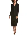 Bella Dahl Rib Button Down Shirt Dress In Black