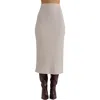 Bella Dahl Rib Knit Midi Skirt In Gray