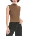 Bella Dahl Ribbed Mock Neck Top In Green