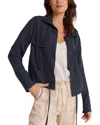 Bella Dahl River Drawstring Waist Utility Jacket In Coastal Navy