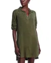 Bella Dahl Roll Sleeve Shirt Dress In Italian Herb