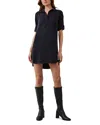 Bella Dahl Roll Sleeve Shirt Dress In Vintage Black