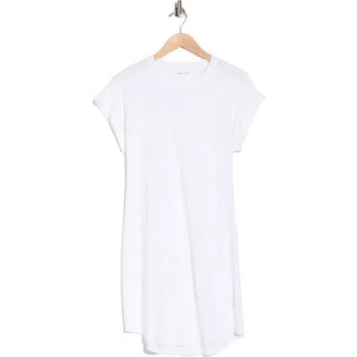 Bella Dahl Roll Sleeve Slub T-shirt Dress In White