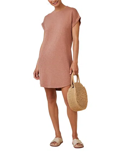 Bella Dahl Roll Sleeve T-shirt Dress In Neutral