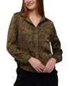 Bella Dahl Long Sleeve Rounded Hem Button Down In Brown