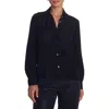 Bella Dahl Ruffle Button-up Shirt In Black