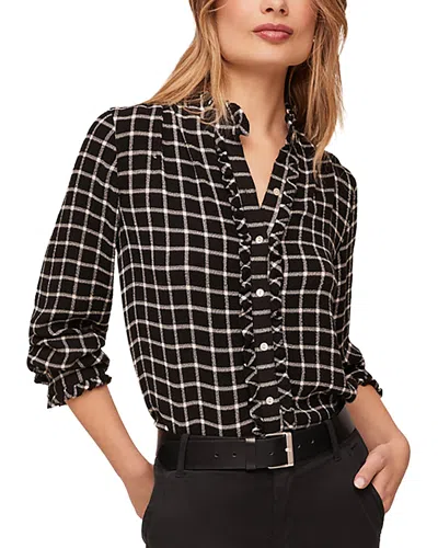 Bella Dahl Ruffle Edge Button Down Shirt In Black