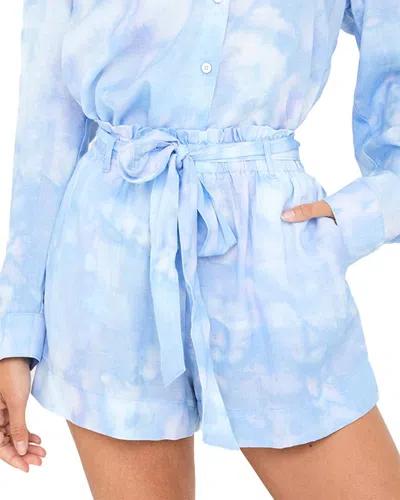 Bella Dahl Ruffle High Waist Short In Blue
