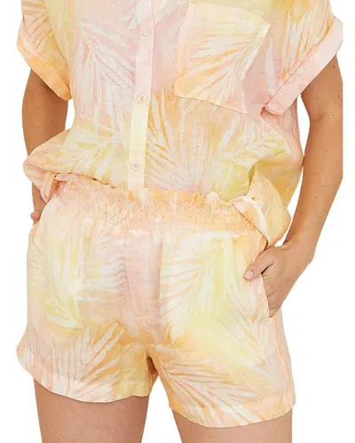 Bella Dahl Ruffle Waist Short In Orange