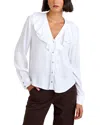 Bella Dahl Ruffled Blouse In White