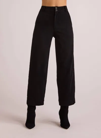 Bella Dahl Saige Tux Stripe Crop Pant In Black