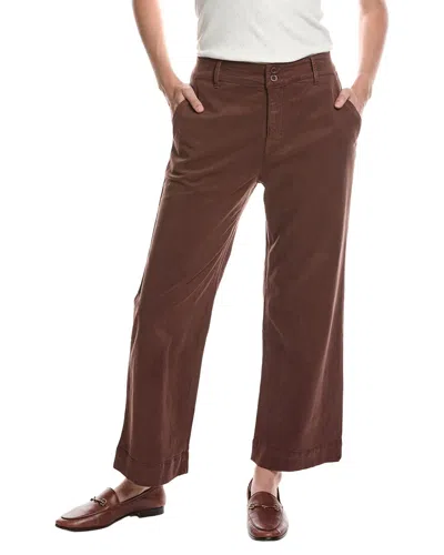 Bella Dahl Saige Wide Leg Crop Pant In Brown