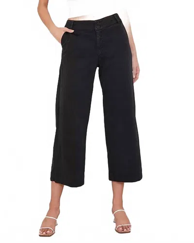 Bella Dahl Saige Tux Stripe Crop Pants In Black