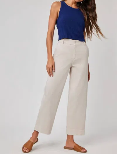 Bella Dahl Saige Wide Leg Crop Pant In Coastal Stone