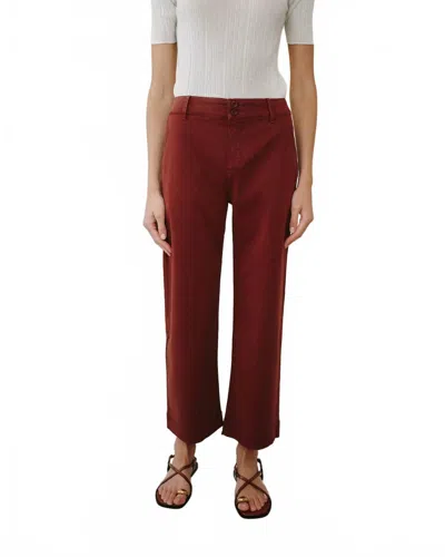 Bella Dahl Saige Wide Leg Crop Pant In Harvest Red In Multi