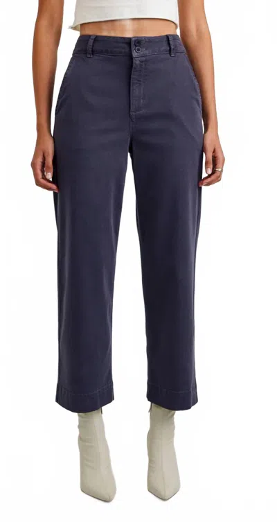 Bella Dahl Saige Wide Leg Crop Pants In Cobalt In Blue