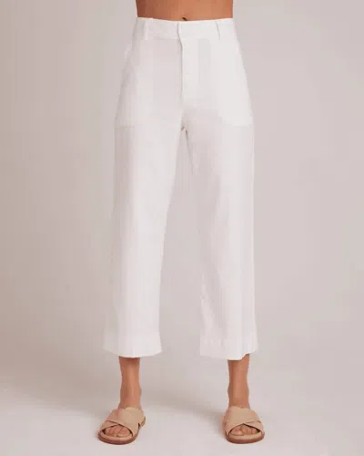 Bella Dahl Saige Wide Leg Crop Pants In White In Metallic