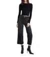 BELLA DAHL SAIGE WIDE LEG CROP RELEASE HEM JEANS IN SHADOW WASH