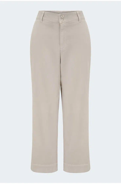 Bella Dahl Saige Wide Leg Trouser In Coastal Stone In Beige