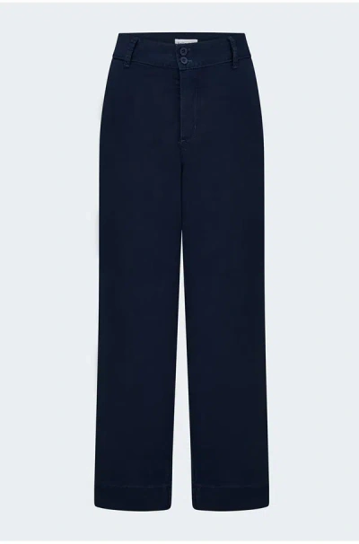 Bella Dahl Saige Wide Leg Trouser In Harbour Navy