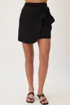Bella Dahl Sarong Style Wrap Skirt In Black In Black