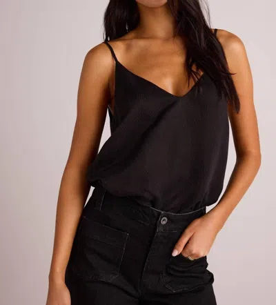 Bella Dahl Satin V-neck Camisole In Black