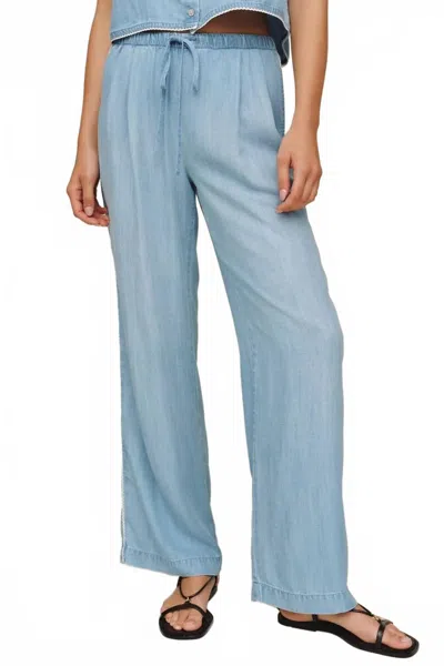 Bella Dahl Scallop Side Seam Pants In Ombre Mist In Multi