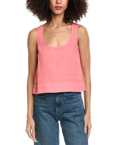 Bella Dahl Scoop Neck Linen Tank In Pink