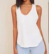 Bella Dahl Scoop Neck Tank Top In White In White
