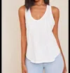 Bella Dahl Scoop Neck Tank Top In White In Multi