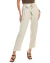 Bella Dahl Seamed Belted Trouser In Ivory Sand In Multi