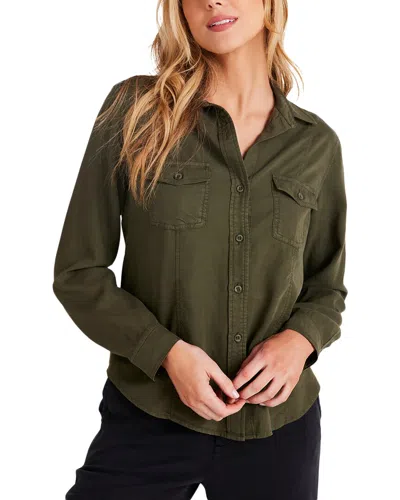 Bella Dahl Seamed Shirt In Green