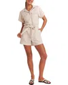 Bella Dahl Searose Rolled Sleeve Linen-blend Romper