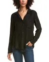 Bella Dahl Shadow Stripe Blouse In Black