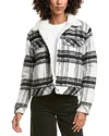 Bella Dahl Sherpa Lined Wool-blend Trucker Jacket In Multi