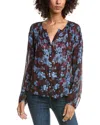Bella Dahl Shirred Blouse In Multi
