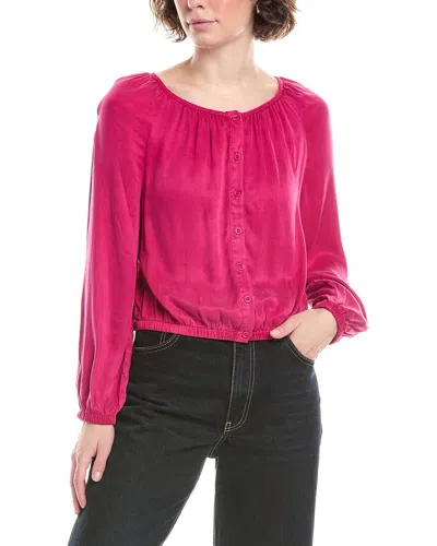 Bella Dahl Shirred Blouse In Pink