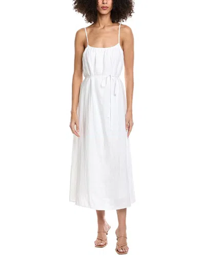Bella Dahl Shirred Cami Linen Maxi Dress In White