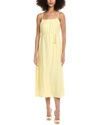 Bella Dahl Shirred Cami Linen Maxi Dress In Yellow