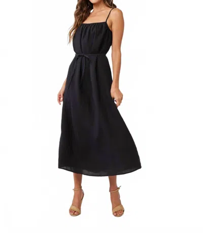 BELLA DAHL SHIRRED CAMI MAXI DRESS IN BLACK