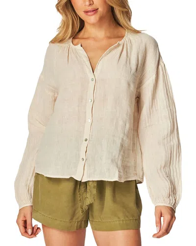 Bella Dahl Shirred Neck Linen Blouse