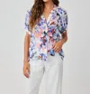 Bella Dahl Shirred Raglan Shirt In Magnolia Bloom