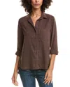 Bella Dahl Shirt Tail Button Down In Brown