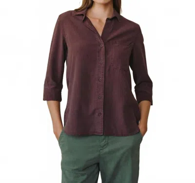 Bella Dahl Shirt Tail Button Down In Pinot Noir In Multi