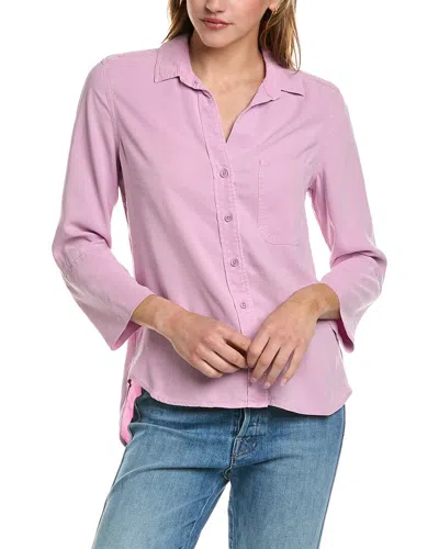 Bella Dahl Shirt Tail Button-down Shirt In Pink