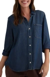 Bella Dahl Shirt Tail Button-up Shirt In Blue