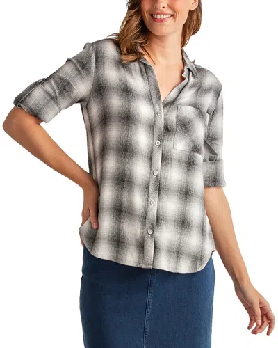 Bella Dahl Shirttail Button Down Shirt In Black